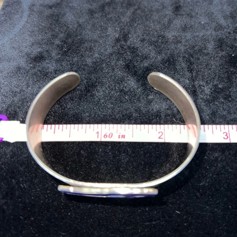 Vintage Gold-Tone Enamel Eye of Horus Adjustable Cuff Bracelet
